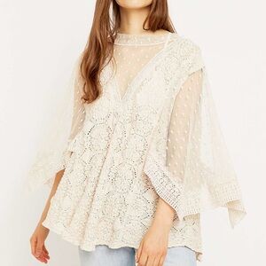 Free People | Hard Candy Ivory Lace Tunic Top
